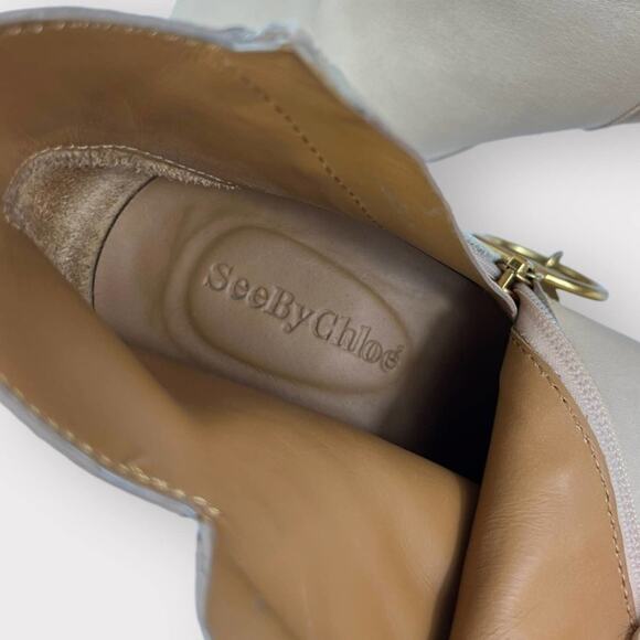 See By Chloe Louise Medium Leather Ankle Bootie Size 36.5 - Picture 6 of 14